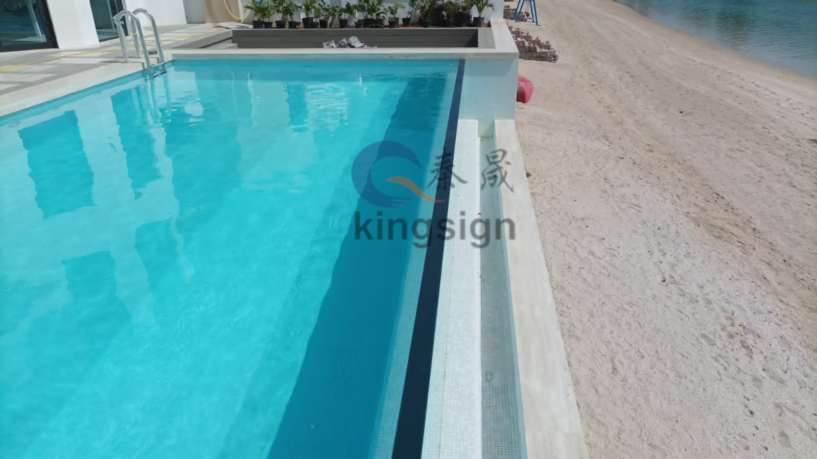 Udendørs super lang akryl infinity swimmingpool