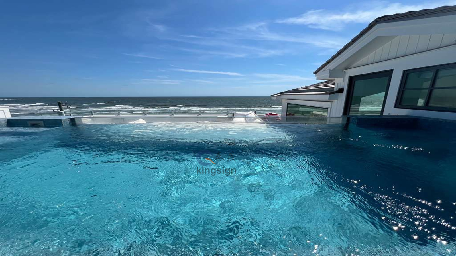 KingSign Acrylic Block Panel til vinduet Swimming Pool